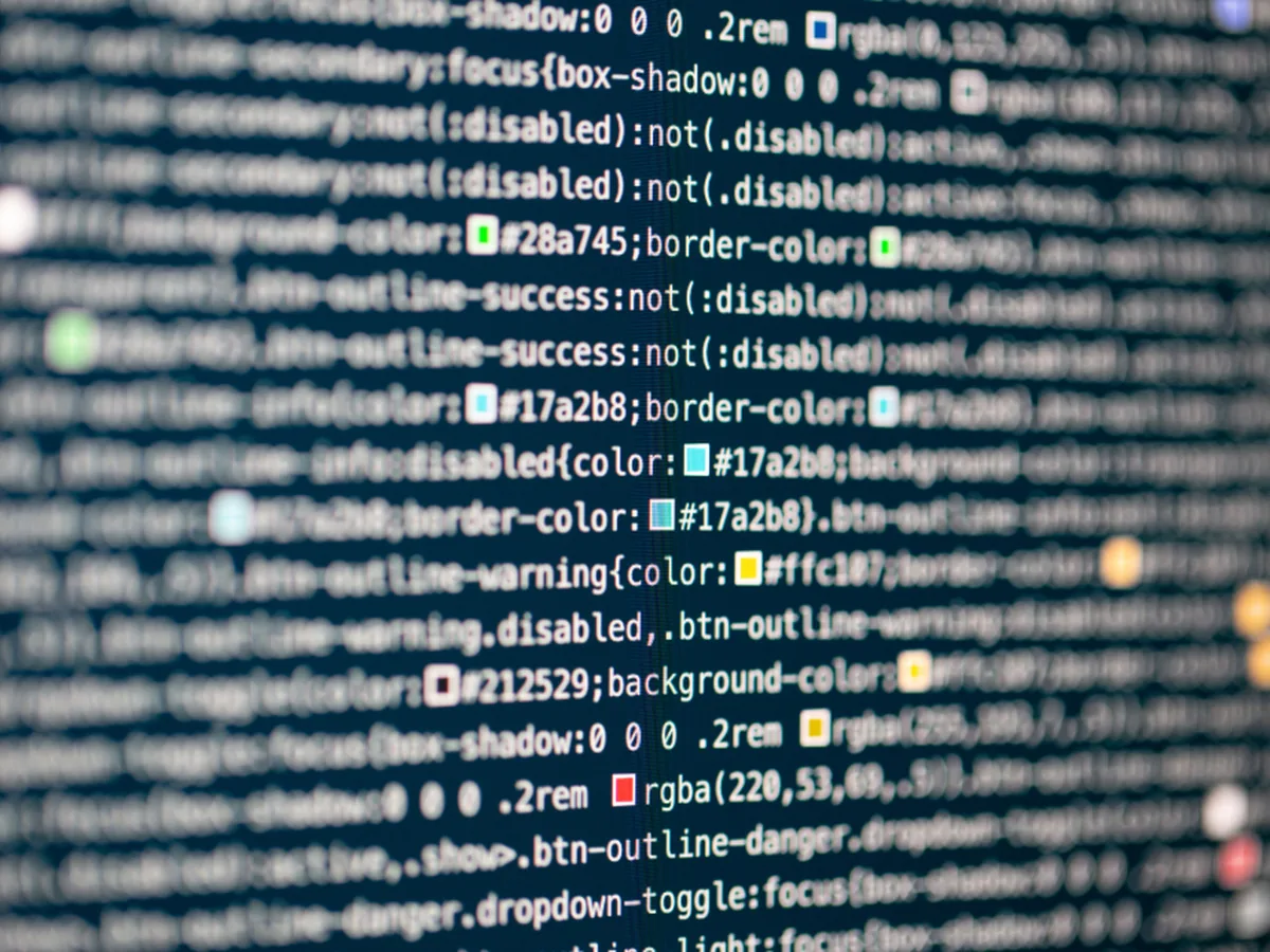 Lines of source code on a computer screen.